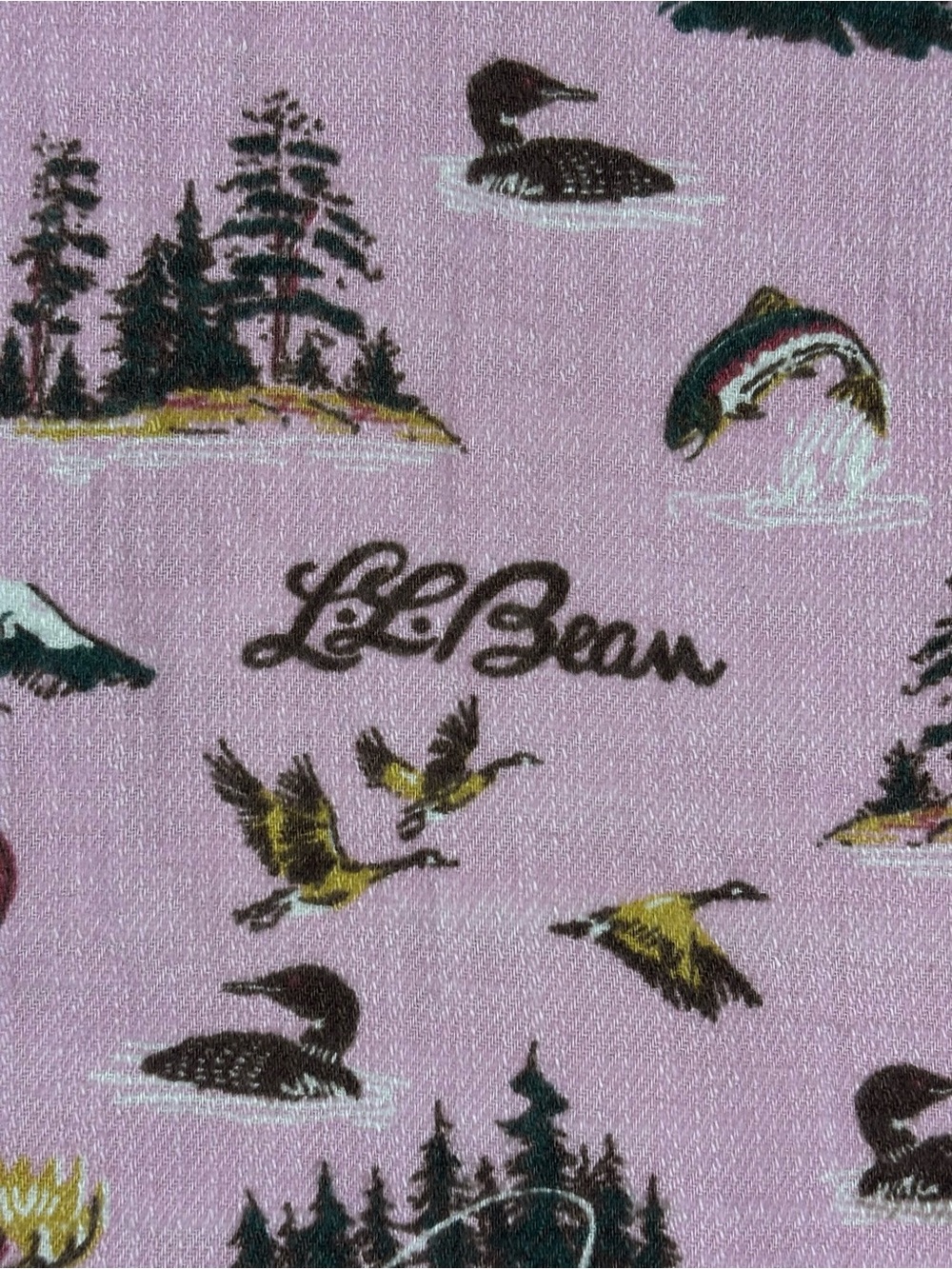 L.L.Bean Signature Women’s S Pink Scenic Outdoor Print Quarter Zip Pullover - Picture 4 of 4